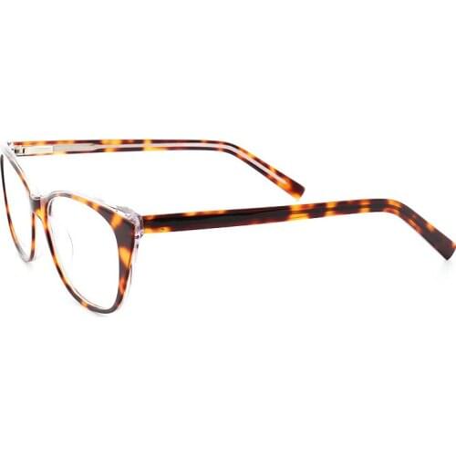 1960s Japan Handmade Italy Acetate Eyeglass Frames clear lens Man Women Vintage Tortoise Optical Glasses Top Quality 6516