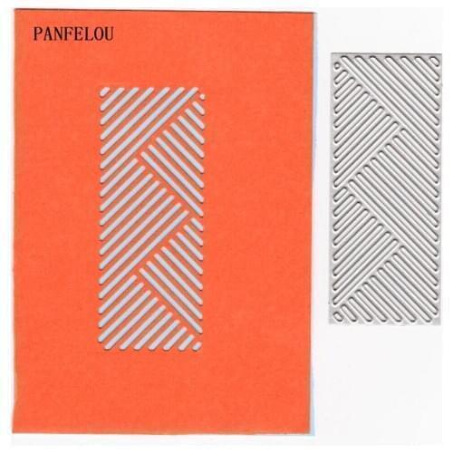 PANFELOU Cross Twill square panel Scrapbooking DIY album cards paper die metal craft stencils punch cuts dies cutting dies