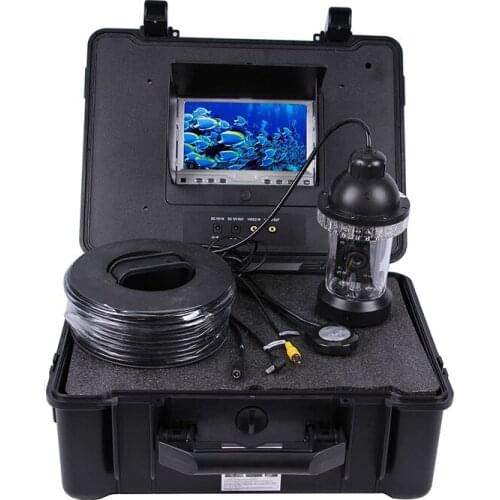 360 Degree Rotation Underwater Fishing Video Camera, ICE Fish Finder W/7' LCD/DVR//Remote Control/ABS Case/30 Meter Cable