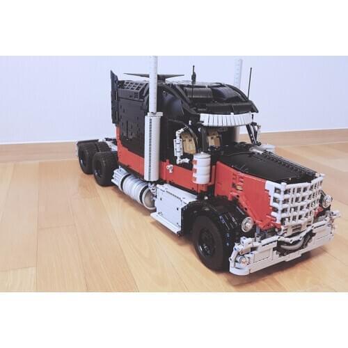 Building Block Technology Remote Control International Lonestar Truck Tractor MOC-9788 Rcgao'nan'du Assembly Toy Model