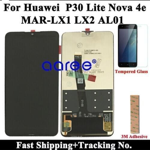 Tested Original LCD Display For Huawei P30 Lite LCD For Huawei P30 Nova 4e Display LCD Screen Touch Digitizer Assembly