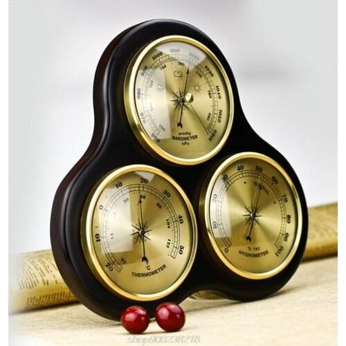 Traditional Weather Station, Barometer with Thermometer and Hygrometer No Battery No Battery Required Hanging A01 21 Dropship