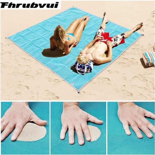 Outdoor Camping Magic Beach Mat Outdoor Travel Magic Sand Free Mat Beach Picnic Waterproof Blanket Foldable Sandless Beach Mat