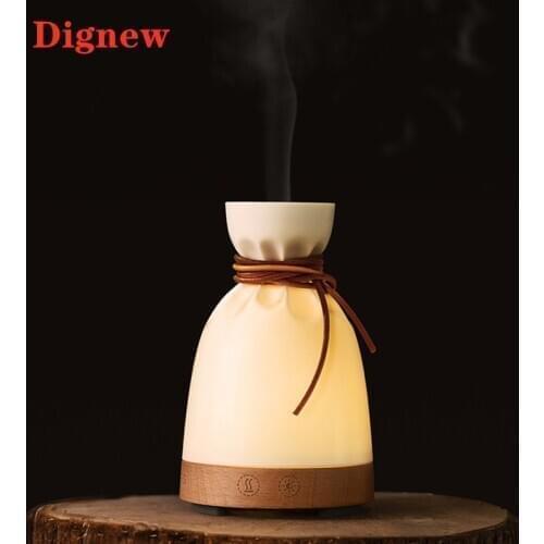 High Quantity 140ml Air Humidifier Small Bag Aroma Essential Oil Diffuser Mist Maker With Warm Night Light For Home Sleep
