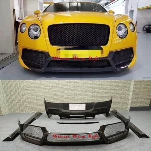 High quality Carbon fiber / FRP Car body kits front bumper rear bumper side skirts rear wing spoiler For Bentley Continental GT