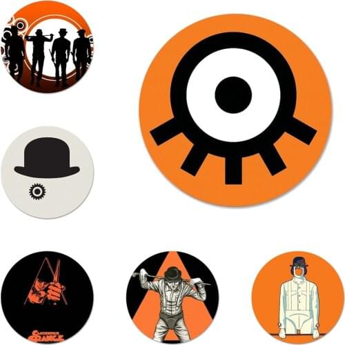 58mm Clockwork Orange Icons Pins Badge Decoration Brooches Metal Badges For Clothes Backpack Decoration