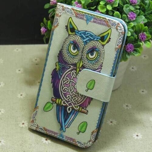 1x Cute OWL Wallet Stand Flip case cover for Asus Smart Phone
