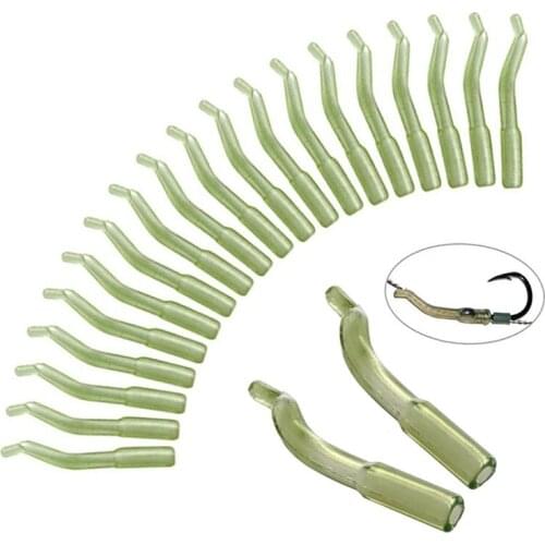 15/30Pcs Fishing Hook Sleeve Rubber Tip Tube Positioner Terminal Fishing Tackle