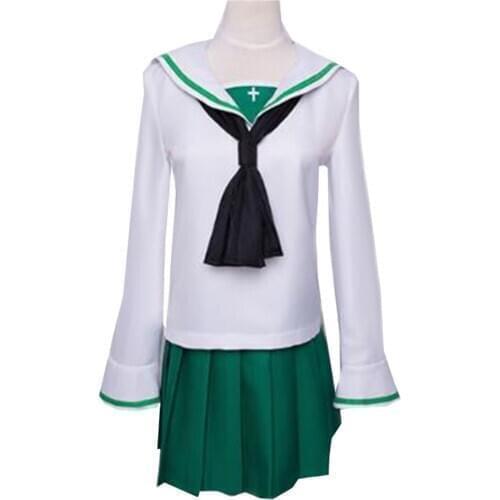 2019 GIRLS und PANZER Nishizumi Miho Saori Takebe School Uniform Cosplay Costume Set