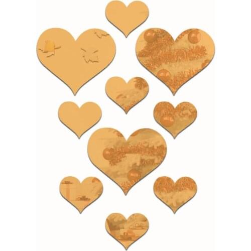 3D wall sticker Love Heart Acrylic Mirror Wall Stickers Mural Decal Removable Stickers room decoration living room decoration