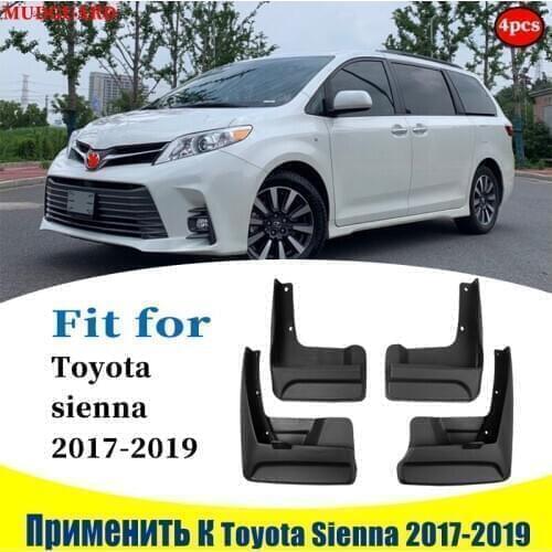 Front Rear 4pcs Mudflaps FOR Toyota sienna Mudguards Fender Mud Flap splash Guard Fenders Mudguard car accessories auto styline