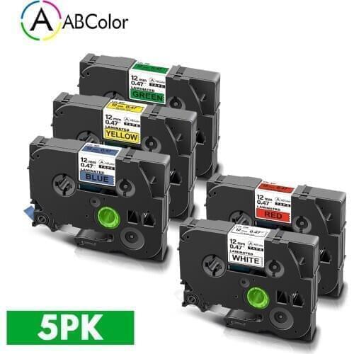 5PK TZe Tape 12mm TZe-231 TZe-431 TZe-531 TZe-631 TZe-731 Label Tape TZe 231 tze231 tz-231 Label For Brother P touch Label Maker