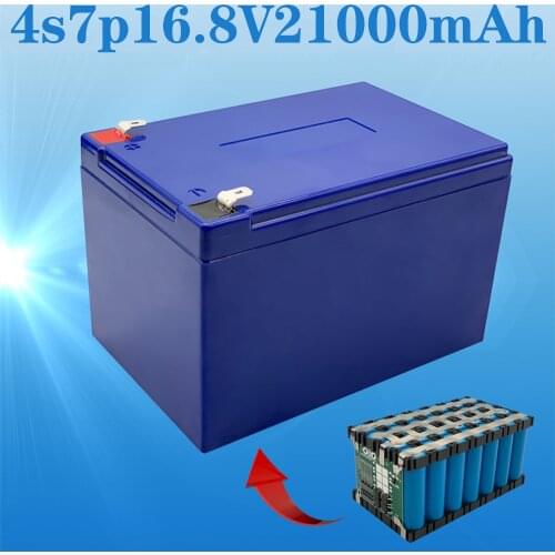 16.8v battery, 21ah 4s7p 14.8V 16.8v, suitable for ncr18650ga, with 30A BMS, high power lithium ion inverter, touring car solar