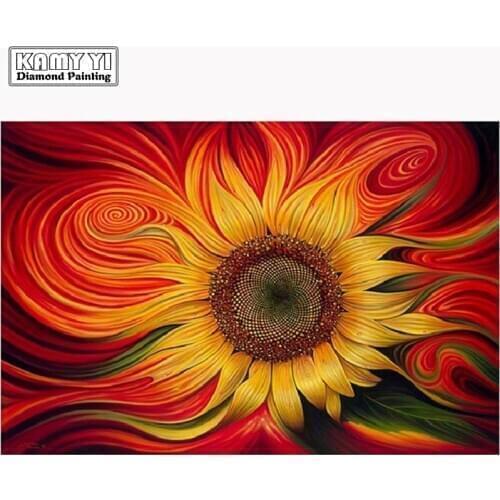 Diamond embroidery flower 5D diamond cross stitch crystal full diamond sets unfinished decorative Diy Diamond painting sunflower