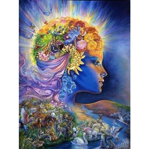 5D DIY Full Round/Square Diamond Painting Fairy With Moon 3D Embroidery Cross Stitch Diamond Mosaic Wall Decoration Gift