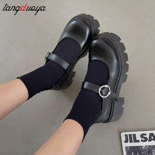 White Women Shoes Japanese Style Lolita Shoes Women Vintage Soft High Heel Platform shoes College Student Mary Jane shoes 2021