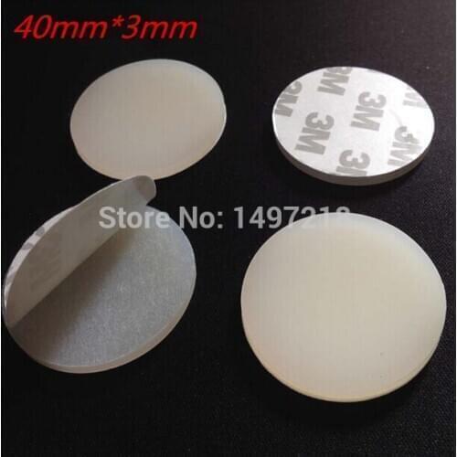 Freeshipping 50PCS 40*3mm translucent 3M self-adhesive anti slip Silicone rubber feet pads plastic bumper damper shock absorber