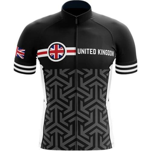 Black UK 100% Polyester Cycling Jersey Summer Mountain Bicycle Clothing Maillot Racing Bike Clothes Cycling Clothing