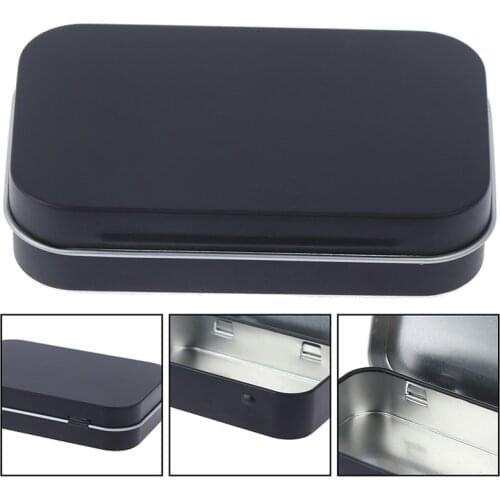 Black Cigarette Case Box Tobacco Storage Box humidor rolling paper box Jewelry Candy Coin Key Organizer Tin Flip Gifts Sealed