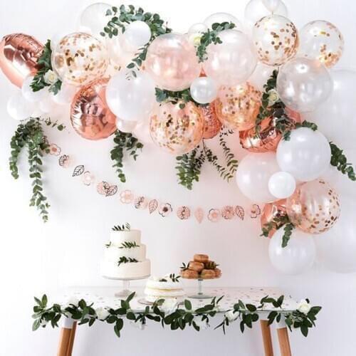 DIY RoseGold Balloons Garland Kit Rose Gold Birthday Decoration Ballon Anniversaire Adulte Decoration Baby Shower Wedding Decor