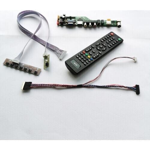 For LTN140AT01/LTN140AT02 1366*768 14" notebook PC LVDS 40Pins Audio VGA USB RF Remote WLED display controller card DIY kit