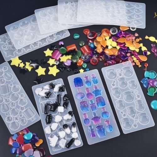 DIY Resin Crystal Silicone Mold Heart Candy Shape Patch Resin Mould For UV Epoxy Resin Cabochon Jewelry Making Accessories