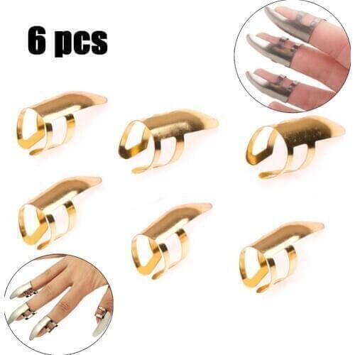 Hot sale 6 Pcs Metal Finger Guitar Picks Sleeve Cover professional for Bass Guitar Accessories