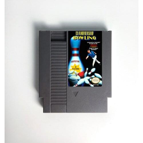 Championship Bowling - Game Cartridge For NES Console 72 Pins 8bit