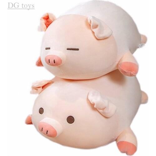 Cute Soft Round Pink Pig Plush Toy Stuffed Cartoon Animals Piggy Cuddly Throw Pillow For Kids Xmas Christmas Gift for Boy Girl