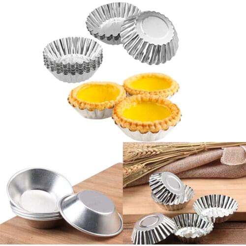 Set of 12 6 Nonstick Ripple Aluminum Alloy Egg Tart Mold Flower Shape Reusable Cupcake and Muffin Baking Cup Tartlets Pans