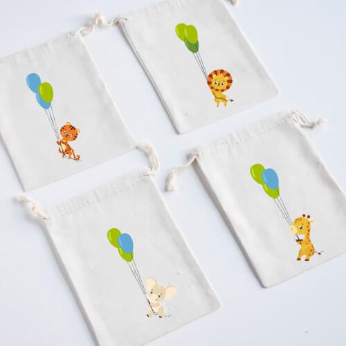 5pcs animal candy gift bag safari jungle Woodland forest wild themed first one year old 1st 2nd 3rd 4th 5th birthday decoration
