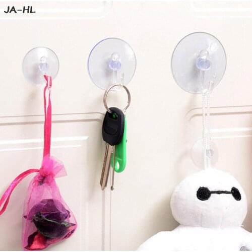 Transparent Wall Hooks Hanger Kitchen Bathroom Suction Cup Sucker Accessorie