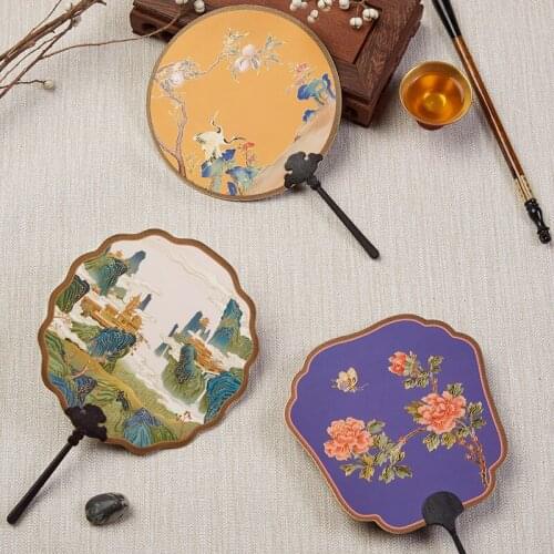 Vintage Style Palace Museum Royal Art Troupe Fan Home Furnishing Chinese Style Gift Home Decoration Ornaments Dance Hand Fan