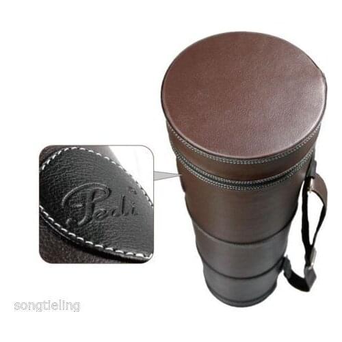 Brown color upright bass bow case,bow tube for 24 bow holders