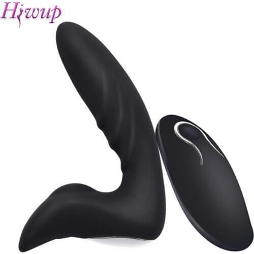 Prostate Massager Vibrators for Men Women Butt Anal Plug Waterproof with Powerful 12 Stimulations Silicone Sex Toys for adult