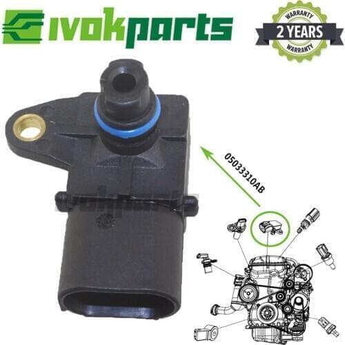Manifold Absoulute Boost Pressure Sensor Map For Chrysler 200 300 Sebring ASPEN PACIFICA 2.4L 5033310AB 5149092AA