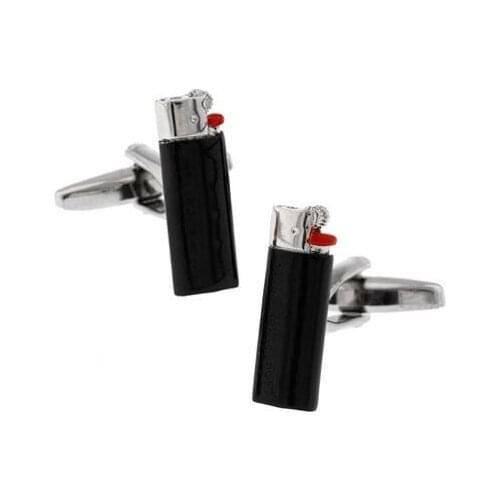 Mens Cuff Links Lighter Black CUFFLINKS for shirt L1514 20mm