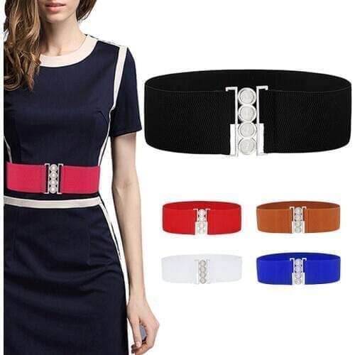 2019 Women Wide Waist Elasticated Lady Girl Fashion Buckle Belt Belts Elastic