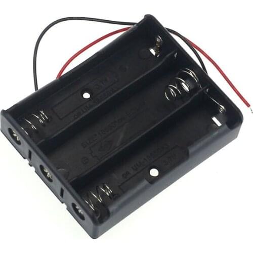 1pcs Plastic 3 Way 18650 Battery Storage Case Box Holder for 3x 18650 Batteries with Wire Leads