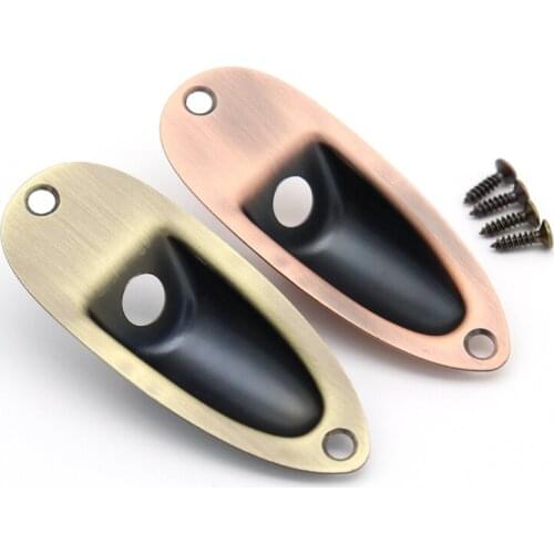 1 pcs Boat-Shaped Guitar Jack Cover Plate Guitar Bass Jack Cover Jack Plate for ST SQ Electric Guitar Accessories