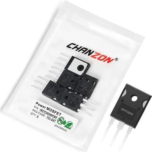 5Pcs IRFP260NPBF TO-247 Power SIC Mosfet Transistor Bipolar Junction BJT Powerful Triode Tube Fets 50A 200V Integrated Circuits