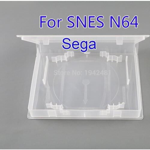 50pcs Transparent Box Game Card Cartridge CD DVD Protector Case For N64/SNES (US)/Sega Genesis/MegaDrive Universal Shell