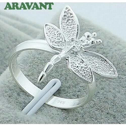 925 Silver Dragonfly Rings For Women Exquisite Silver 925 Jewelry