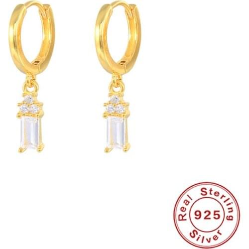 Aide 925 Sterling Silver Hoop Earrings Joyero For Women Pendientes Piercing Crystal Zircon Huggie Earrings Luxury Jewelry Gifts