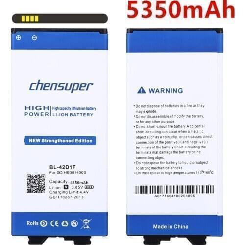 Chensuper 5350mAh BL-42D1F Mobile Phone battery Use for LG G5 H868 H860N H860 F700K H850 H830 H820 VS987 battery