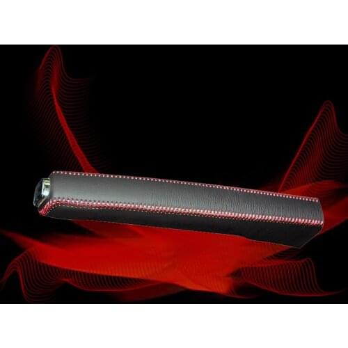 Car Hand Brake Covers Top Layer Leather Case for Peugeot 308 Handbrake Grips Cover Auto Genuine Leather Handbrake