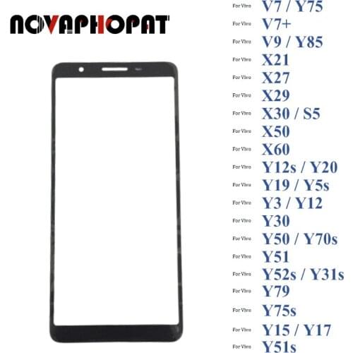 Black Digitizer LCD Sensor Glass For Vivo V7 Y75 V7+ Y79 Y75s V9 Y85 X21 X27 X29 X30 S5 X50 X60 Touch Screen Glass lens Panel