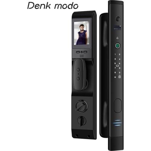 Denk modo Biometric Smart Fingerprint Lock Security Smart Door Lock Password Electronic Locks IC Card Unlock APP Built-in Camera