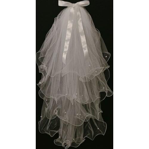 2 Tier Black Wedding Veil Hair Accessory With Comb Creative Cathedral White Bride Costume Accessory Party Head Wear Soft Tulle