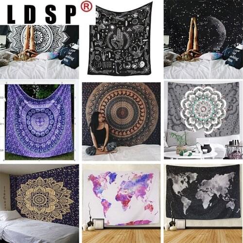 LDSP Indian Mandala Tapestry Wall Hanging Bohemian Sleeping Pad Sandy Beach Throw Towel Rug Blanket Camping Tent Wall Clot Decor